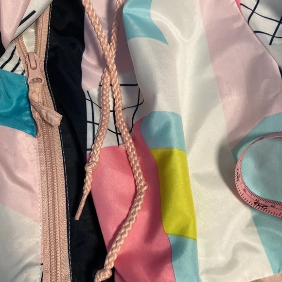 VTG Black Jack '99 USA 1/2 Zip Pullover Jacket Sz Medium Colorful Geometric - Picture 12 of 12